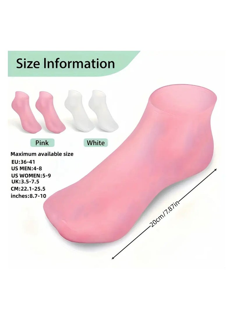 LANGMANNI - Revitalizing Silicone Gel Moisturizing Socks with Aloe Vera – Ultimate Pedicure Solution for Dry, Cracked Feet, Heel Repair, and Softening Rough, Dead Skin - Image 1