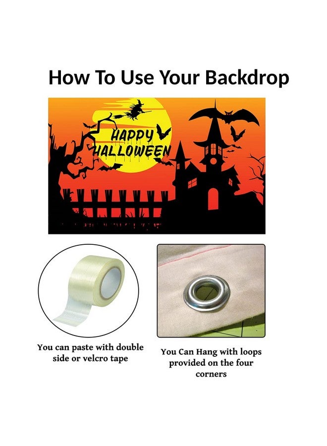 Theme My Party Halloween Party Supplies, Halloween Party Backdrop Banner for Decoration Party (6FT X 6FT) - Image 3