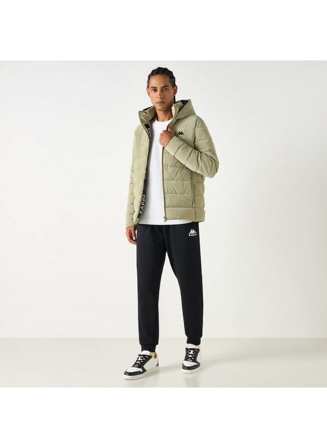 Kappa - Kappa Solid Zip Through Puffer Jacket with Hood and Pockets - Image 1