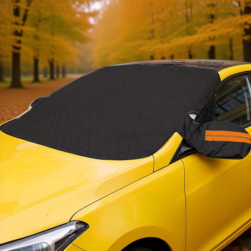 New 12 Magnets Car Windshield Cover Sun Snow Frost Protector Practical Slim Design Magnetic Adhesion - Image 1