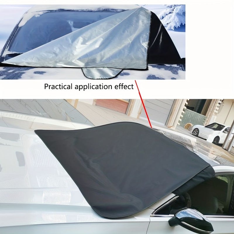 New 12 Magnets Car Windshield Cover Sun Snow Frost Protector Practical Slim Design Magnetic Adhesion - Image 5
