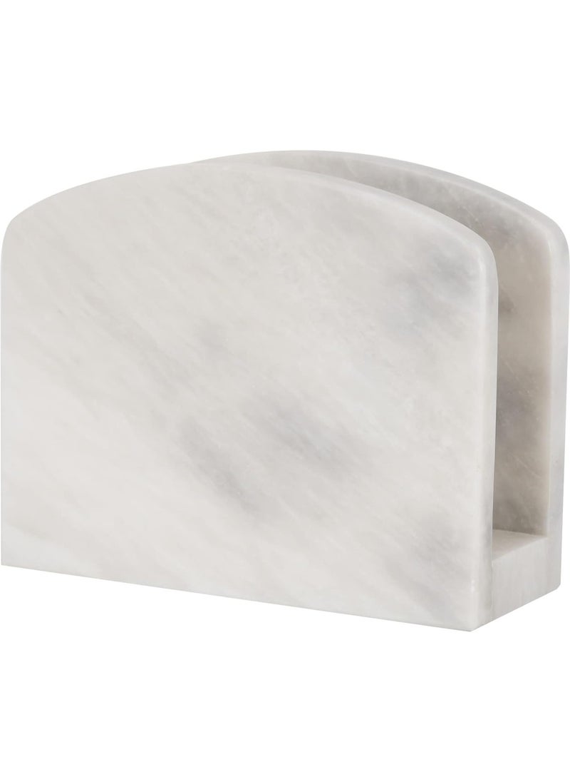 RADICALn - RADICALn Handmade White Marble Napkin Holder Perfect for Wall Decoration Table Top Decor Coffee Table Elegant Paper Towel Holder for Kitchen - Image 1