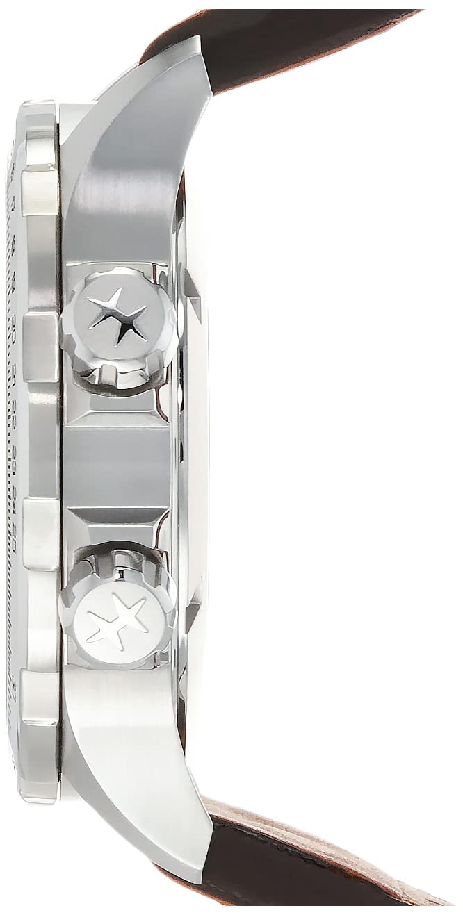 Hamilton Khaki Aviation Automatic Men's Watch, 45mm Stainless Steel Case, Swiss Made, Black Dial Analog Wrist Watch for Men, 100m Waterproof, Sapphire Crystal, 3-Hand Movement, Cow Leather Strap - Image 2
