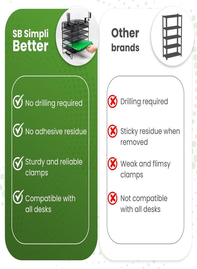 SB Simpli Better File Organizer that Attaches Under the Desk - Image 5