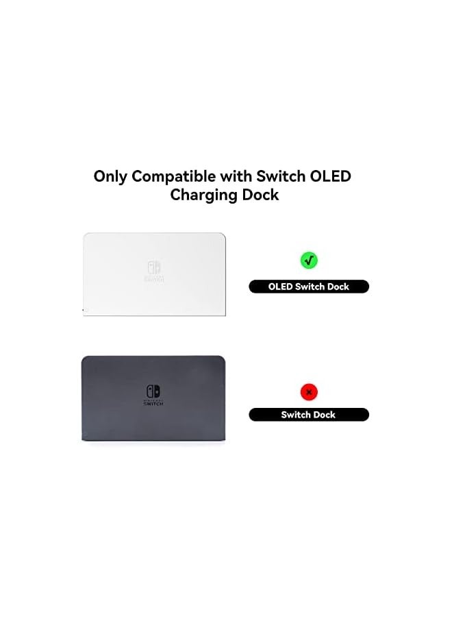 Anti Scratch Switch OLED Dock Cover- Soft Silicone Faceplate Sleeve Pad for Switch OLED Dock- DIY Replacement Shell Compatible with Switch OLED Dock