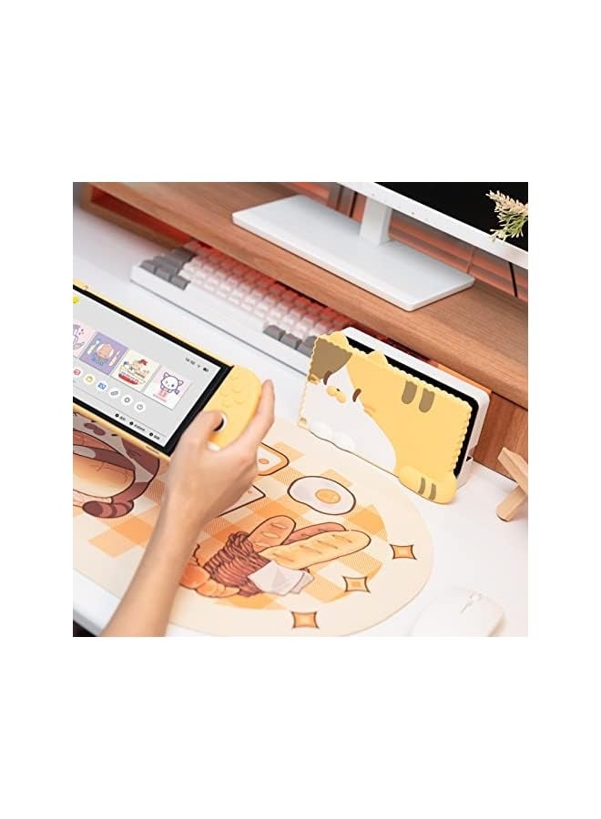 Anti Scratch Switch OLED Dock Cover- Soft Silicone Faceplate Sleeve Pad for Switch OLED Dock- DIY Replacement Shell Compatible with Switch OLED Dock