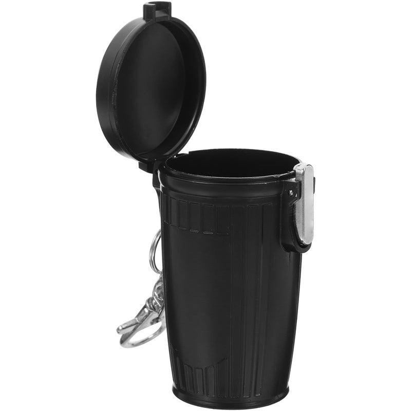 Portable Pocket Ashtray Keychain with Lid Miniature Container for Outdoor Travel Camping - Image 2