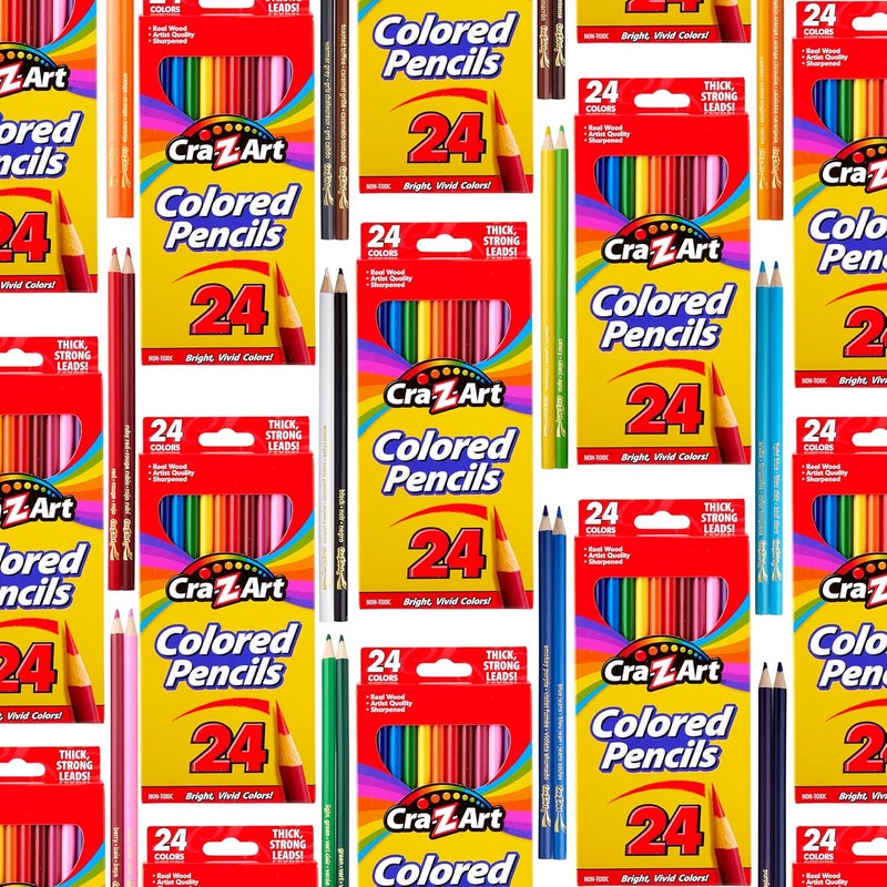 CrazArt Colored Pencils Bulk Pack, 10 Boxes of 24 ct Pre-Sharpened Pencils, Non-Toxic, Classroom School Art Supplies - Image 5