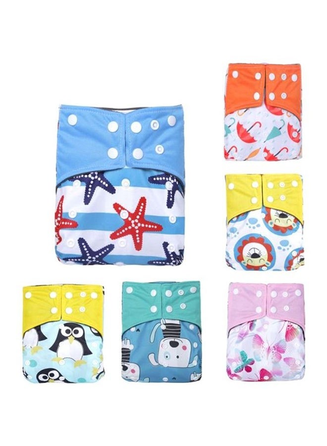 PureBorn 6pcs Soft Cloth Diaper Pants for Infants, Stretchy Adjustable Fit  Washable - Image 1