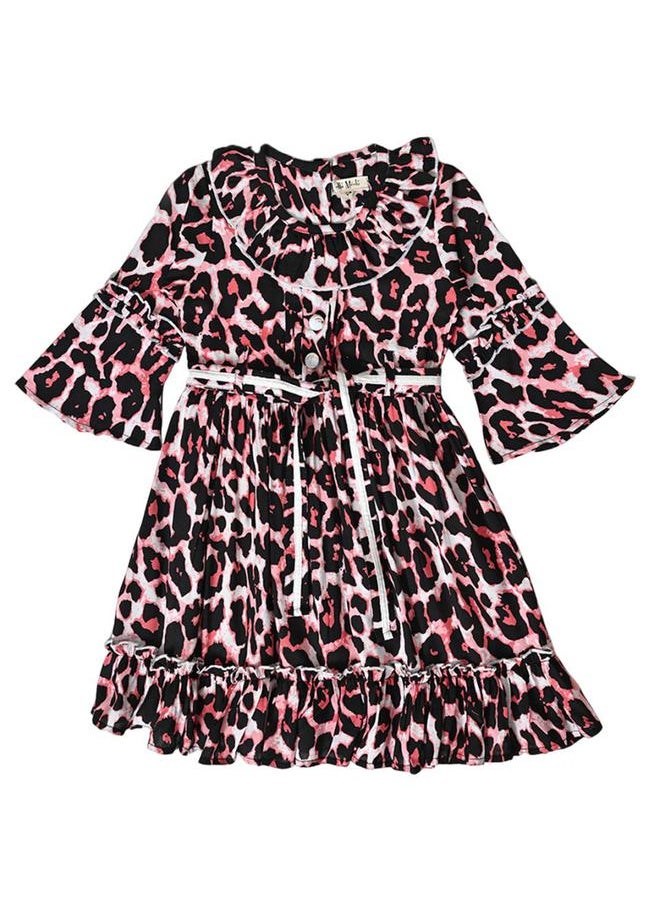 BELLA MODA - All-Over Leopard Print Tiered Dress by Styli - Image 1