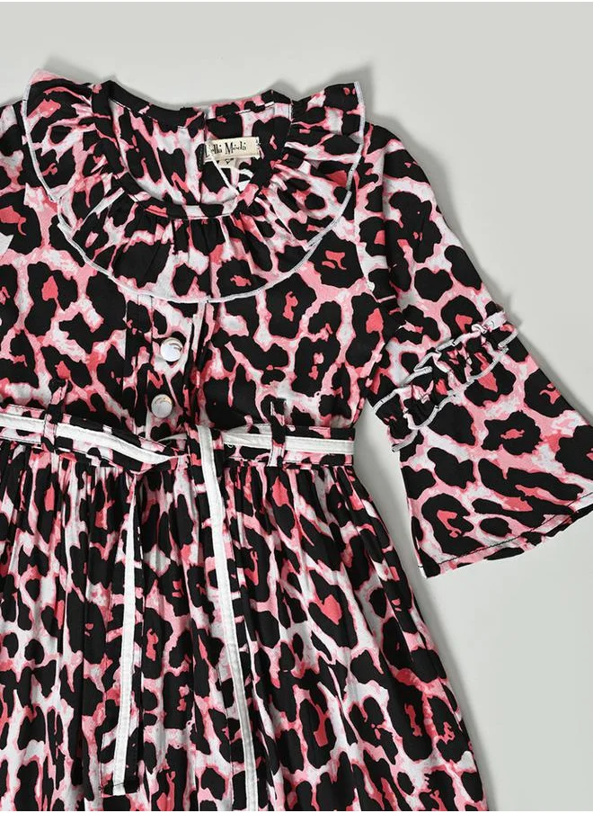 بيلا مودا All-Over Leopard Print Tiered Dress