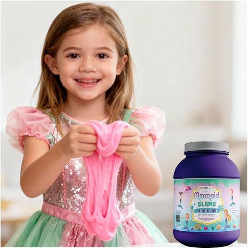 SMARTEEZ Mermaid Slime Therapy JAR | Mermaid KIT | DIY-Slime Making KIT | 25+ BATCHES | Glow-in-Dark, Metallic, Cloud Slime | Non Toxic | Safe | Kid Friendly | Jelly Putty Toys - Image 3