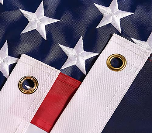 DANF FLAG American Flag 4x6 ft: Long Lasting US Flag, Heavy Duty Nylon, Embroidered Stars, Sewn Stripes, Brass Grommets, UV Protection Perfect for Outdoors! USA Flag - Image 3