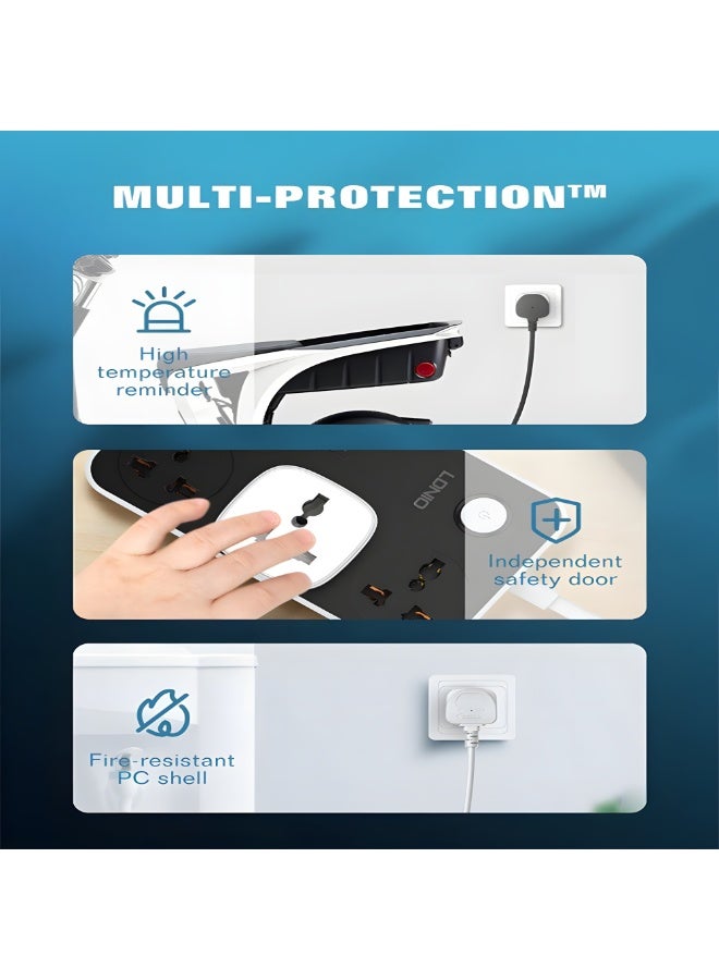 لدنيو قابس كهرباء ذكي واي فاي LDNIO SCW1050 2500 وات – Smart Plug تحكم عن بعد بالموبايل، Timer مؤقت تشغيل، فيشة ذكية لتوفير الكهرباء، حماية من الحمل الزائد والحرارة - Image 3