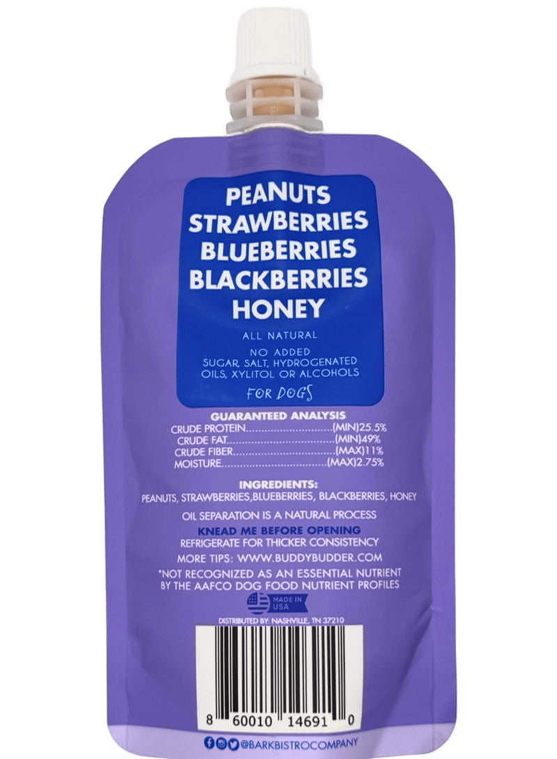 Bark Bistro Buddy Budder Squeeze – All-Natural Dog Treats Peanut Butter, Made in USA, [113g | 4oz] 🐶 - Image 2