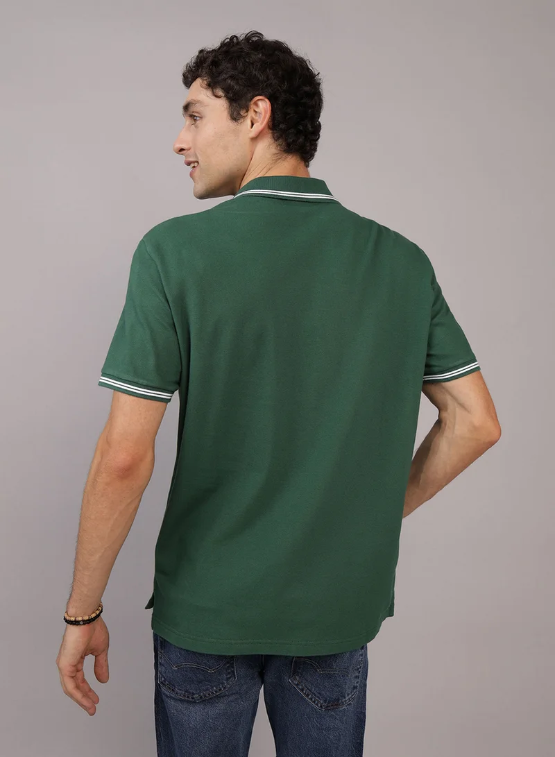 امريكان ايجل Logo Pique Polo Shirt