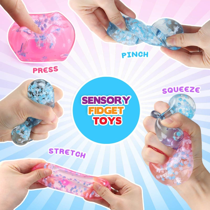 Chridark Ice Cube Fidget Toy for All Ages: 3 Pcs Sensory Squishy Fidget Toys, Square Stress Balls, Classroom Prizes, Anxiety Relief Stress Cube Gift for Kids Teens Adults - Image 3