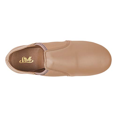 Stelle Jazz Shoes for Girls Boys Leather Unisex Slip-On Dance Shoes (Toddler/Little Kid/Big Kid)(Tan,3ML) - Image 4