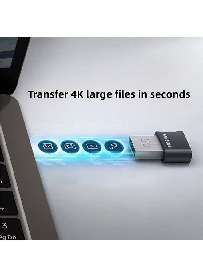 سامسونج محرك أقراص فلاش عالي السرعة من سامسونج سعة 512 جيجابايت، USB 3.1 سرعة تصل إلى 300 ميجابايت/ثانية مثالي لتخزين جميع أنواع البيانات - Image 3