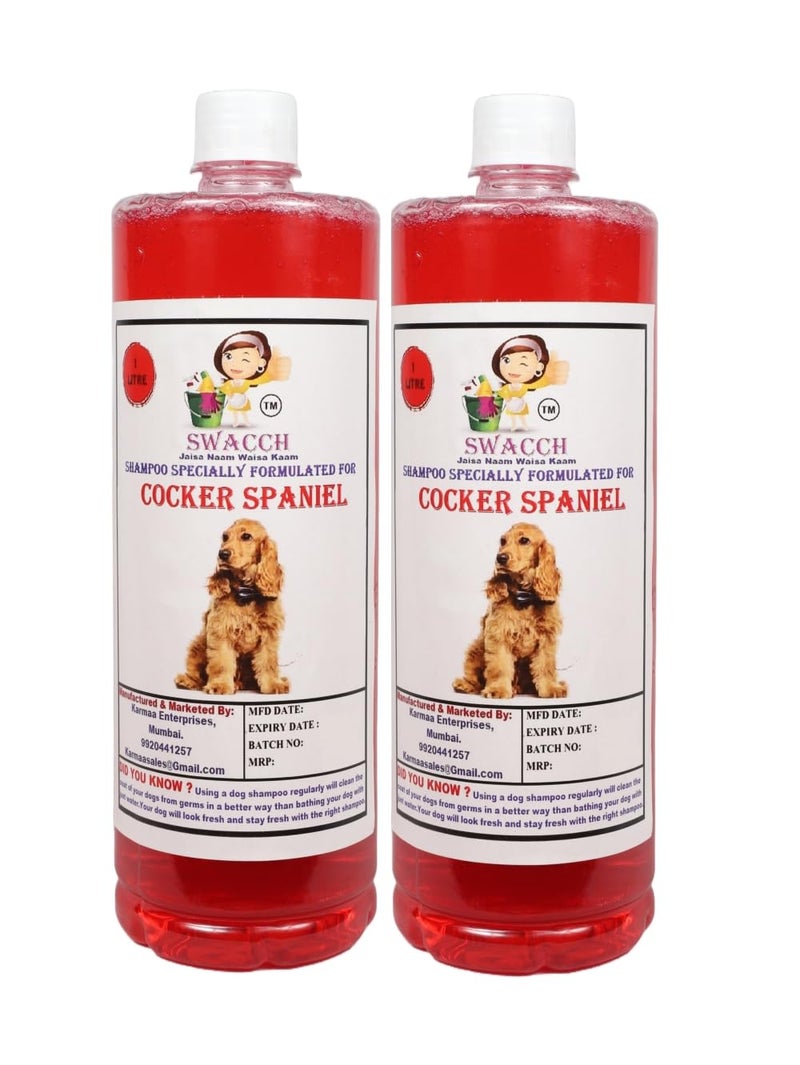 swacch Cocker Spaniel Dog Shampoo + Paw Shape I Rubber Dog Toy for Training and Interactive I Durable & Safe I Combo Pack I 2 Litre Jasmine - Image 2