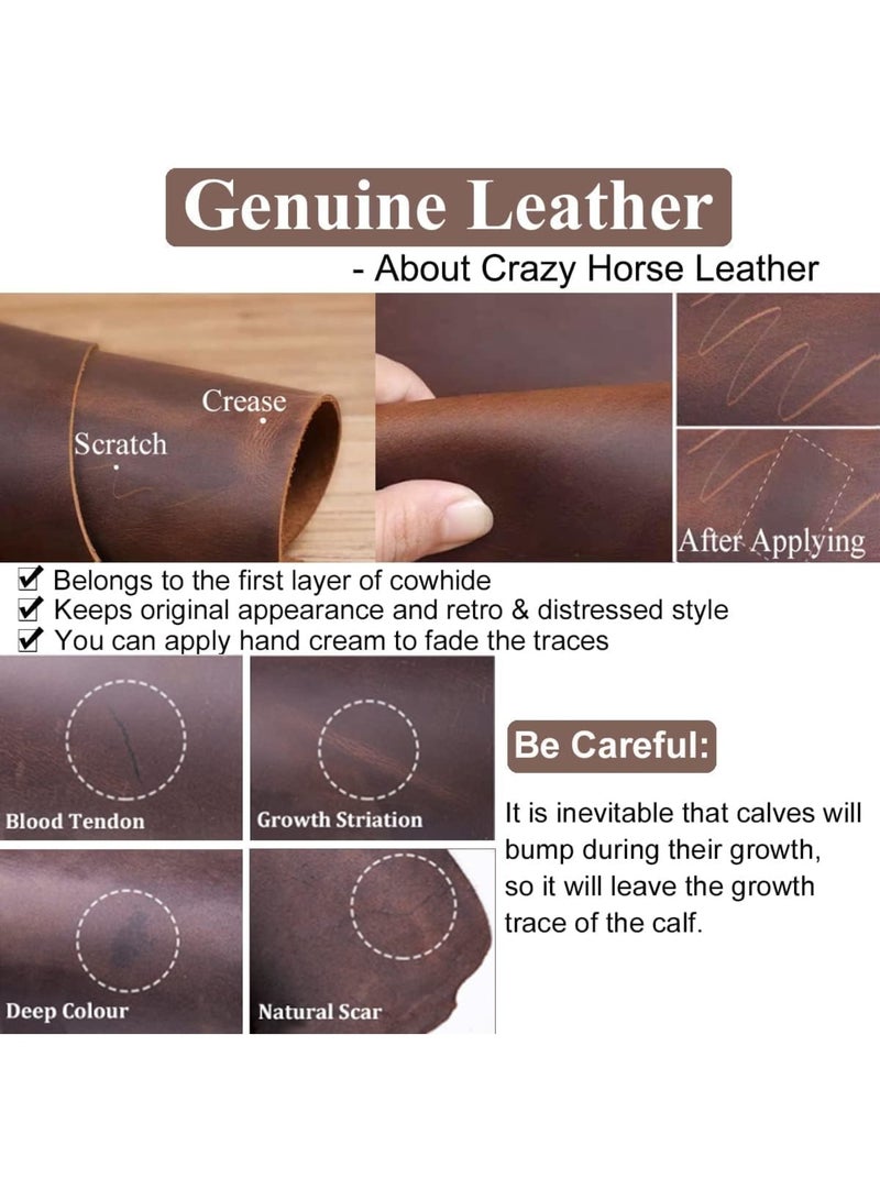 Zikra Leather Bound Journal, 4.3"X3" 320 Pages Kraft Paper Office Notebook Mini Handmade Unlined Leather Sketchbook, Vintage Embossed Travel Journal, Gift for Women Men, Brown - Image 4