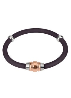 Rose gold ring - deep purple silicone for men, 20.5CM.