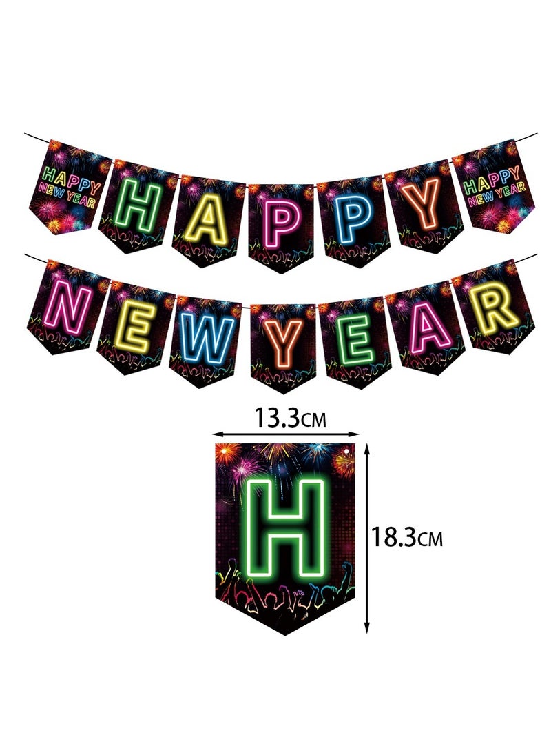 Decorate a New Year's party with a New Year's banner