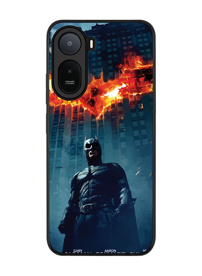 Stylizedd Rugged Case for Xiaomi Redmi A7 Pro 4G / Poco C81 / Poco C81 Pro / Poco C85x 5G- Slim Fit Hybrid Rubber Cover Burning Batman