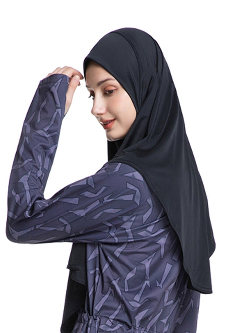 حجاب نسائي محتشم  تصميم يغطي الرقبة بالكامل  نسيج عباية ناعم ومسامي - Image 1