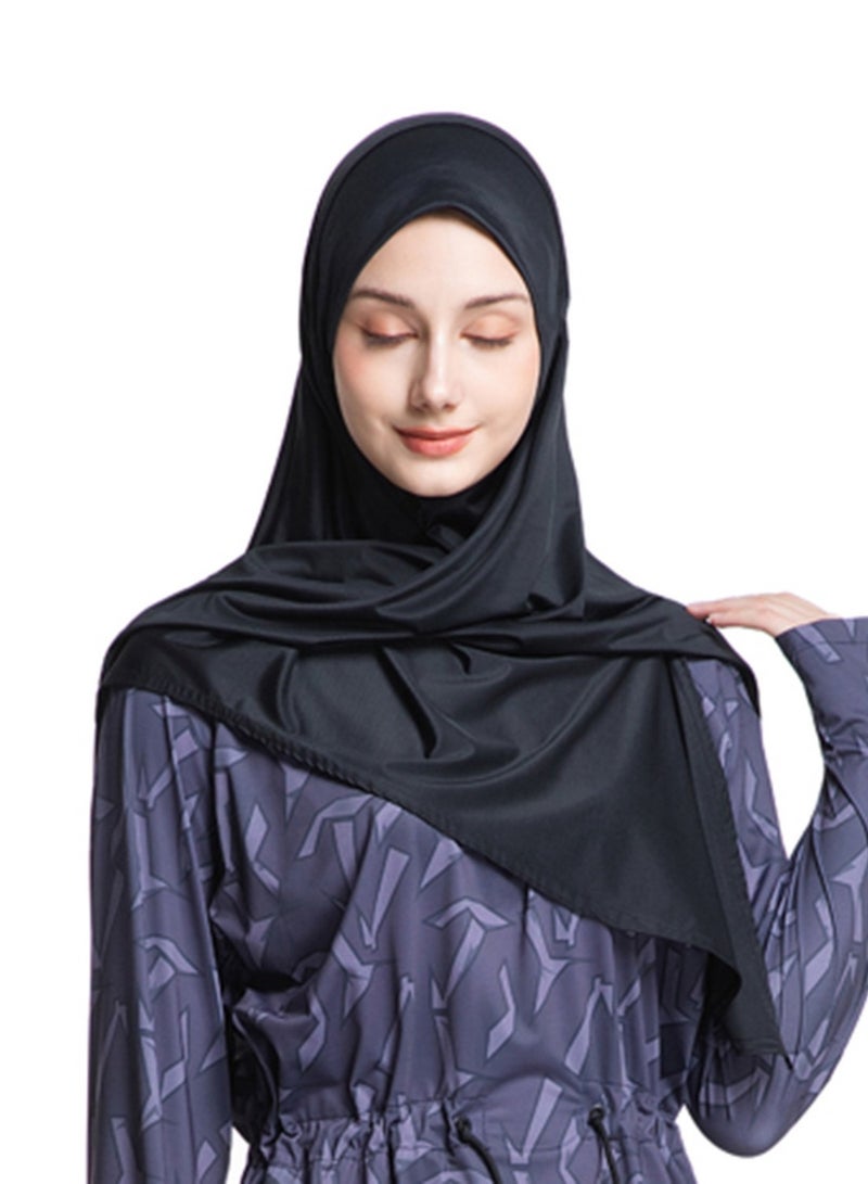 حجاب نسائي محتشم  تصميم يغطي الرقبة بالكامل  نسيج عباية ناعم ومسامي - Image 2