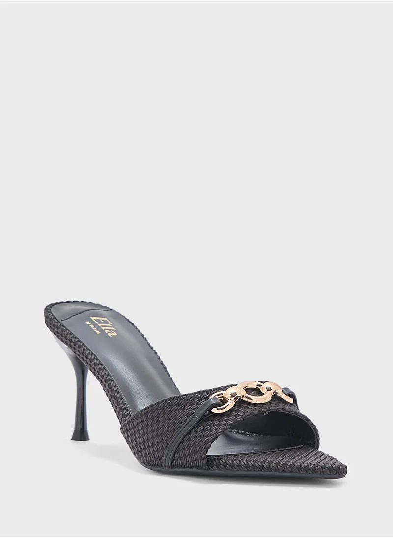 ايلا Metal Trim Detail Mule Sandal