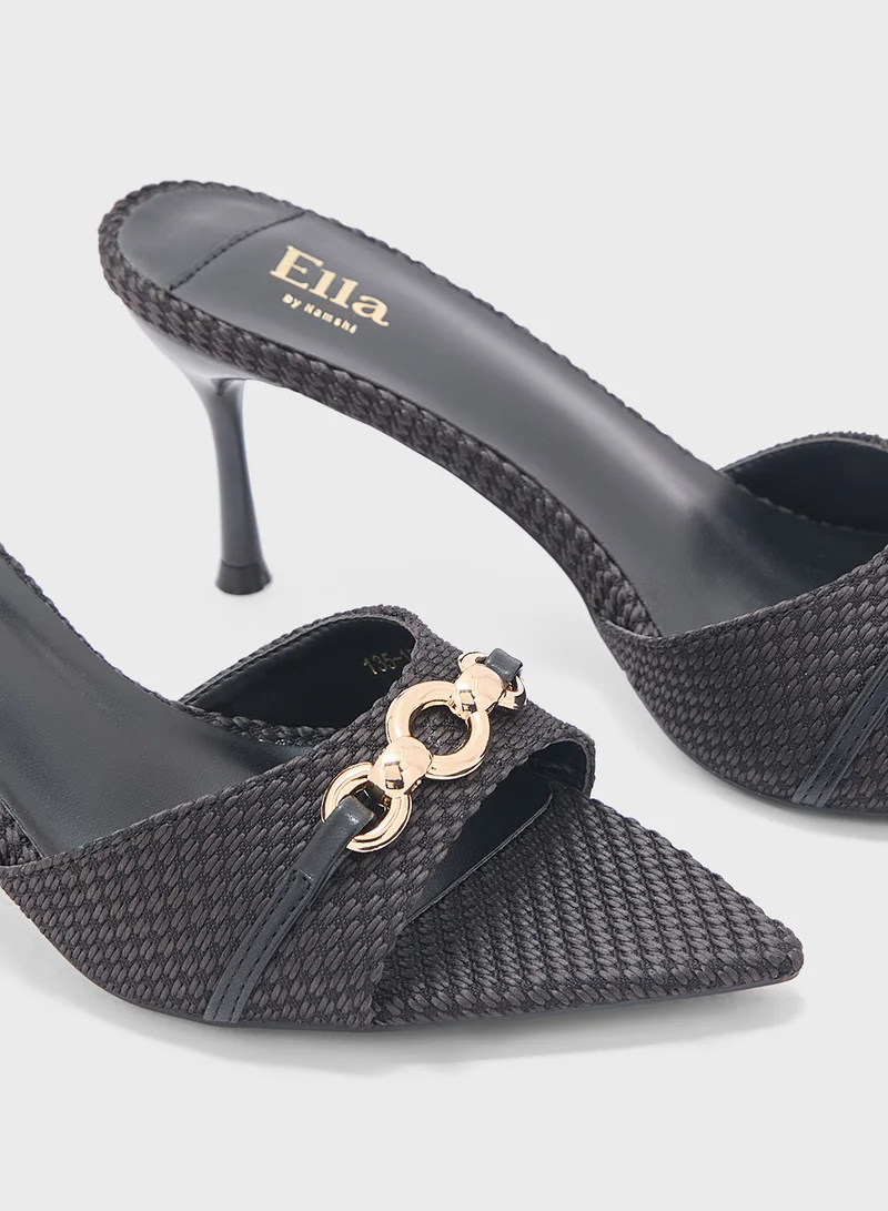 ايلا Metal Trim Detail Mule Sandal
