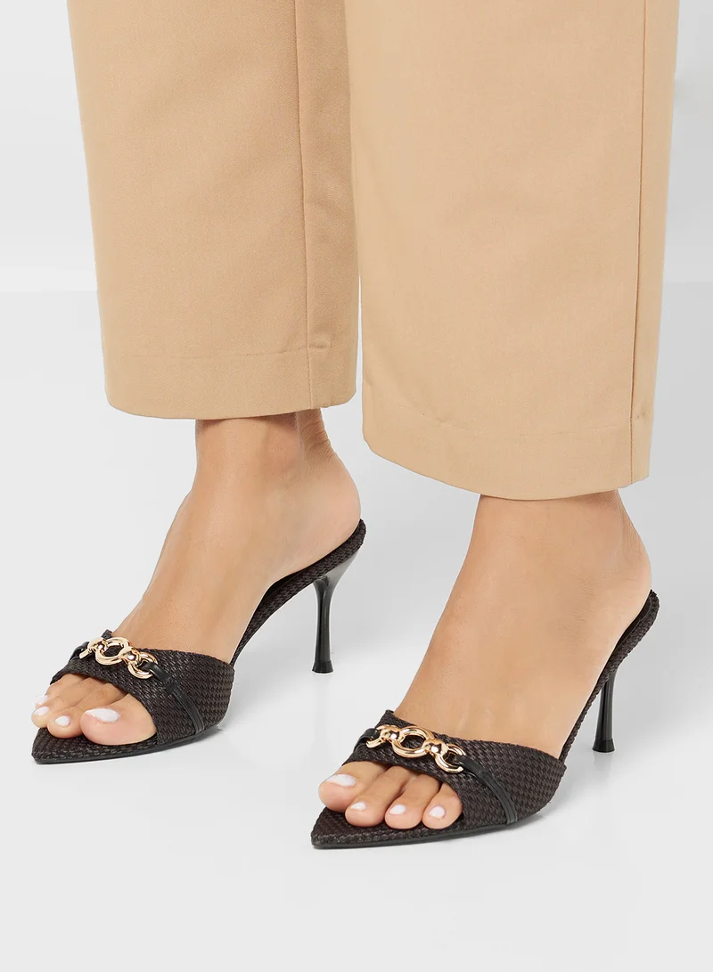 ايلا Metal Trim Detail Mule Sandal