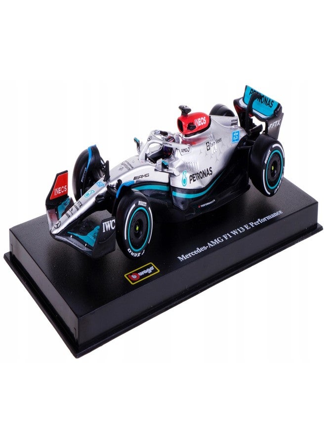 بوراجو سيارة AMG F1 W13 E Performance رقم 63، جورج راسل، بطولة العالم للفورمولا 1 (2022)، مع علبة عرض، نموذج مصغر بمقياس 1/43 من بوراجو 38066GR - Image 4