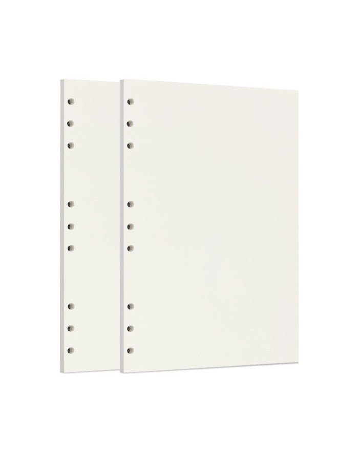 Zelten 2 Pack B5 90 Sheets/180 Pages Blank Loose Leaf Punched Paper Refills Paper for 9 Hole Binder Personal Organizer Diary Notebook Refillable Planner - Image 1