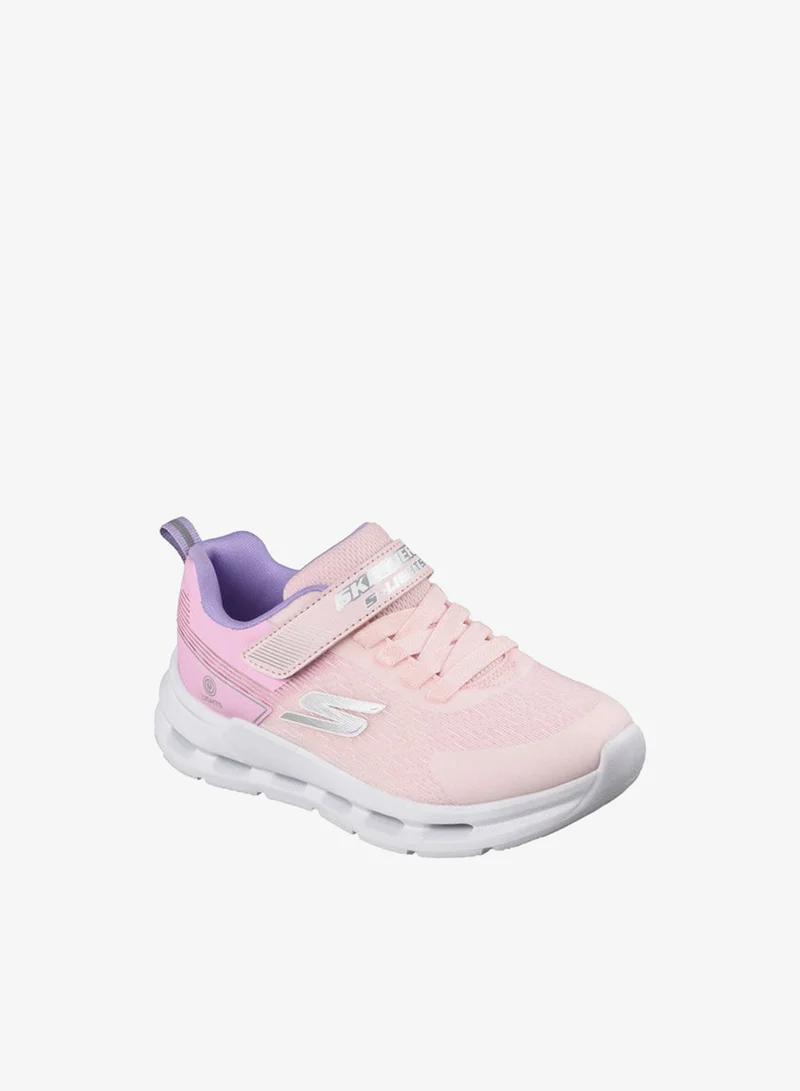 SKECHERS Girls Glide-Step Lights Hook & Loop Sneakers