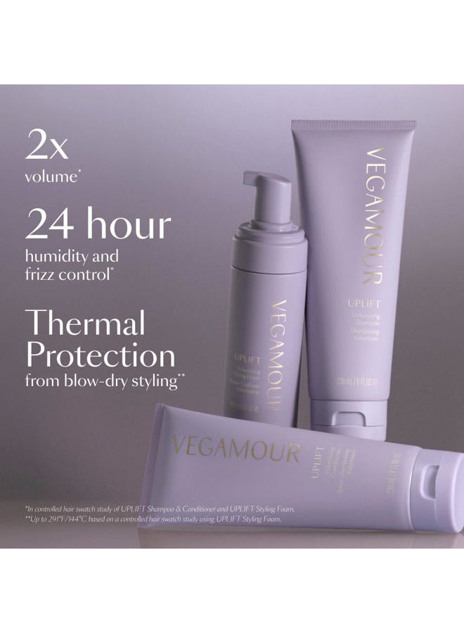 VEGAMOUR UPLIFT Volumizing Conditioner For fine, flat & thinning hair, Provides Volume & Resists Humidity, Non Sticky Formula, Bouncy Soft Hair - Image 2