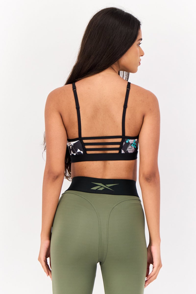 Reebok حمالة صدر رياضية بدون حشوة للنساء بأكمام قصيرة، متعددة الألوان - Image 3