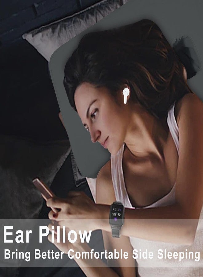 GIVANLEE Piercing Pillow for Side Sleepers,Ear Holes Pillow with Memory Foam & Cool Cover for Side Sleeping Ear Pain Relief (4" Thickness,Two Holes 23.62"x14.17" Grey) - Image 4