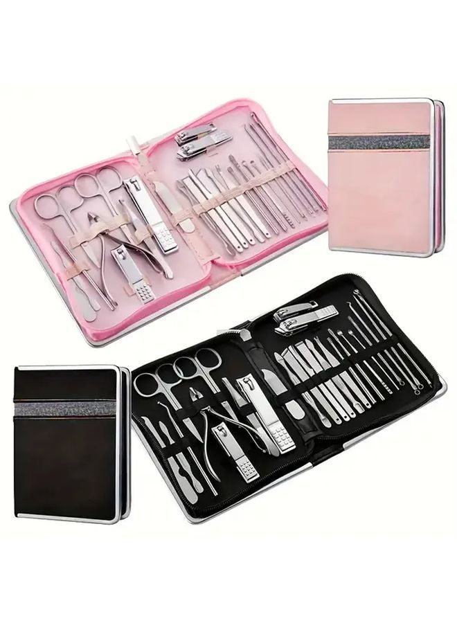 26 Pcs Black Stainless Steel Manicure Pedicure Set Professional Nail Care Kit For Men Women - Image 4