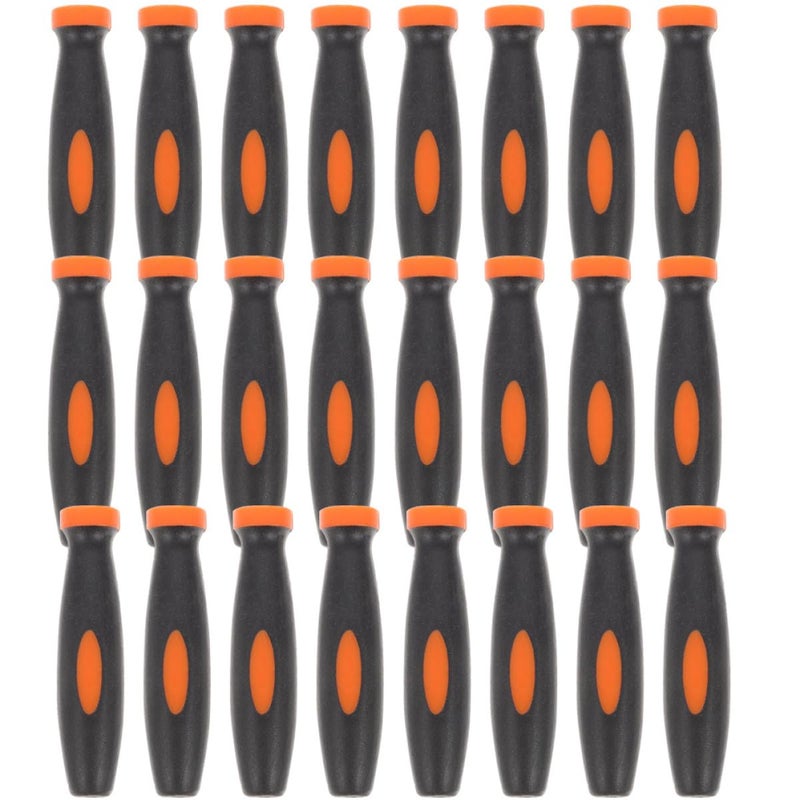 24Pcs 3Mm Dual Color Rubber File Handles Ergonomic Metal Grip Replacement For Woodworking Tools - Image 2
