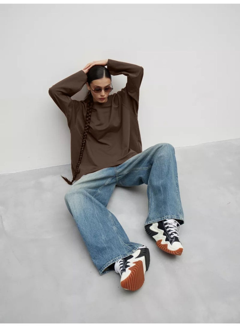 NIBEMINENT Basic Thick Cotton T Shirts Women Autumn Long Sleeves Loose Bottom Ladies Casual Knitted Soft Woman Clothing - Image 3