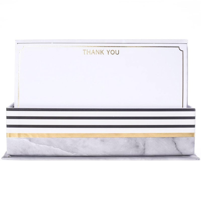 Graphique "Graphique Gray Granite Flat Notes - Design Embellished with Gold Foil, 50 Note Cards and Matching Envelopes for Thank You Notes, Invitations, Gifts and More, 5.625"" x 3.5""" (NT1333MB)