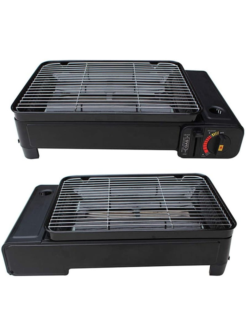 GO2CAMPS Portable Butane Gas BBQ Grill Camping Stove & Griddle Combo with 6 Butane Cartridges, Carry Case, & Tools â€“ Ideal for Kabob, Grilling, Picnics, Tailgating, & Outdoor Cooking - Image 4