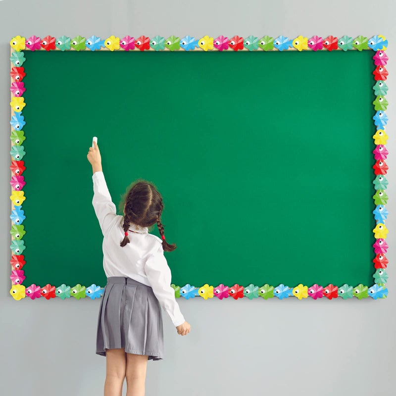 Panelee 3D Colorful Fish Border 68.9 Feet Ocean Bulletin Board Border Butterflies Flowers Bee Space Inspirational Cute Decor for Classroom Bulletin Boards Chalkboard Wall Decor - Image 4