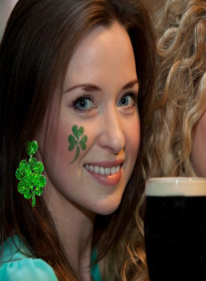 DOLLESS St Patricks Day Earrings Irish Green Hat Clover Dangle Earrings shamrock Holiday Earring for Women (Style-D) - Image 2