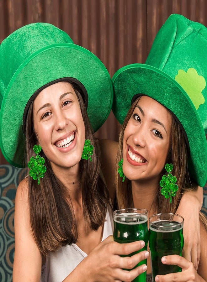 DOLLESS St Patricks Day Earrings Irish Green Hat Clover Dangle Earrings shamrock Holiday Earring for Women (Style-D) - Image 4