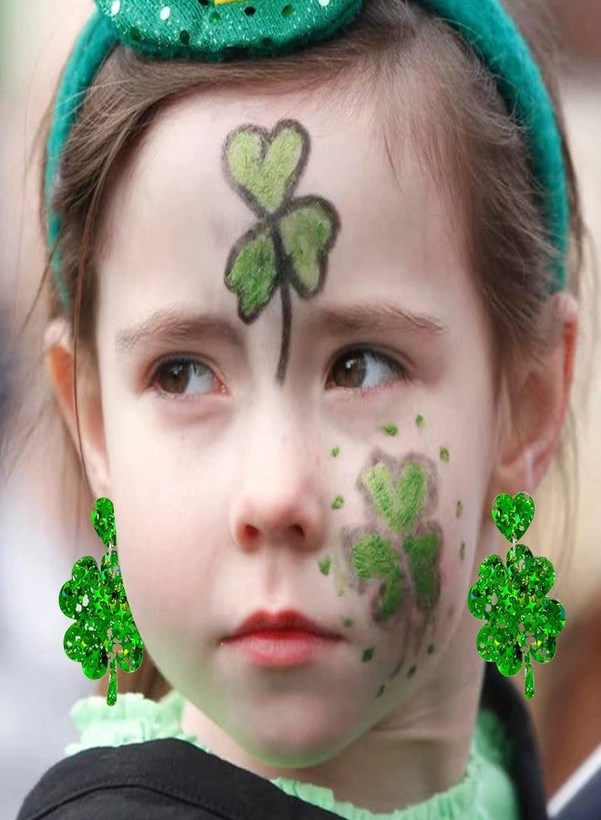 DOLLESS St Patricks Day Earrings Irish Green Hat Clover Dangle Earrings shamrock Holiday Earring for Women (Style-D) - Image 3