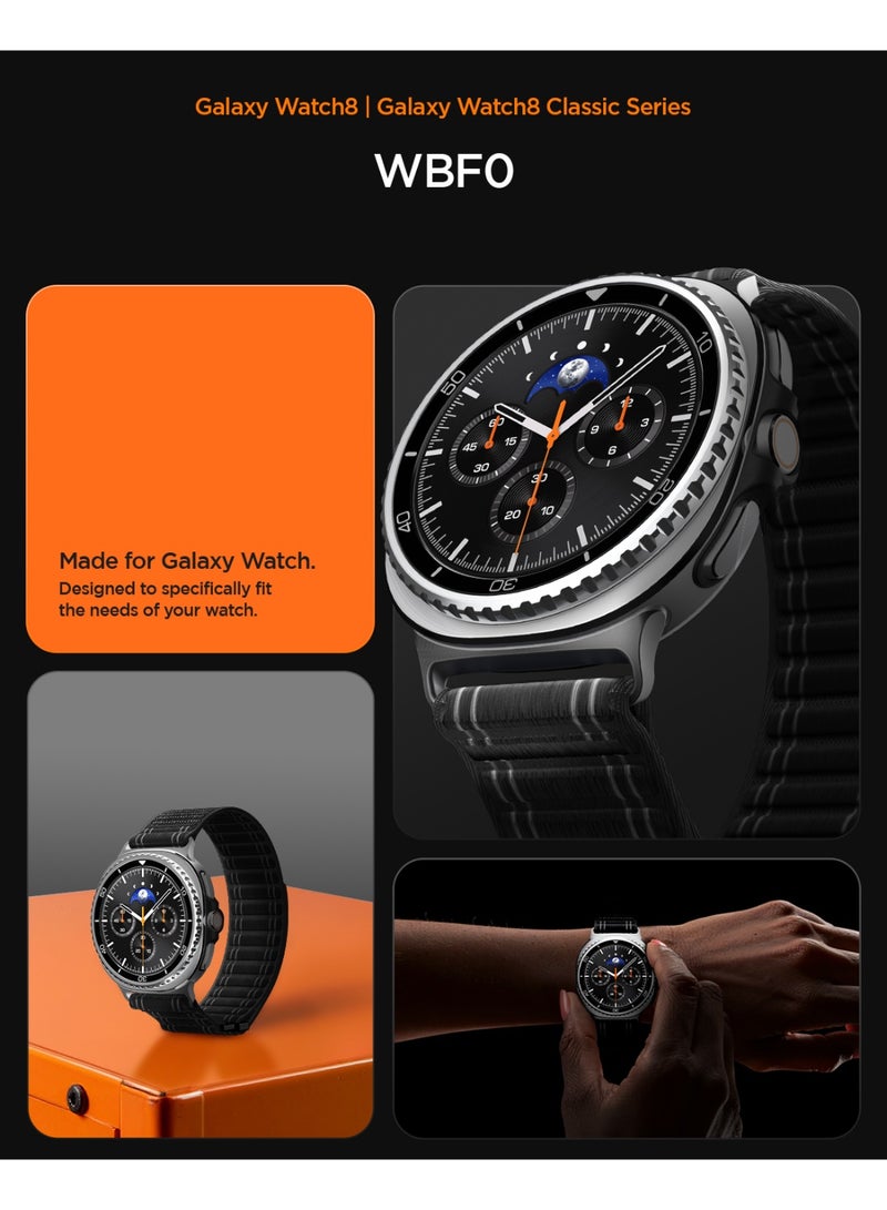 Spigen WBF0 Band for Galaxy Watch 8 series Compatible with Samsung Galaxy Watch 8 Classic 46mm, Galaxy Watch8 44/40mm (2025) Lightweight Fabric Strap - Black - Image 3