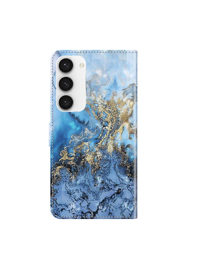 اس-توب جراب لهاتف Samsung Galaxy S24 5G بنمط رسم ثلاثي الأبعاد، جراب هاتف جلدي قابل للطي - Image 3